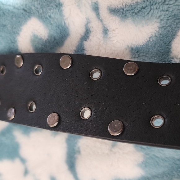 HOT TOPIC skull black leather belt 40-42" XL - Picture 4 of 4